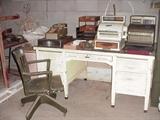 Early Carithers, Wallace & Courtney wood desk