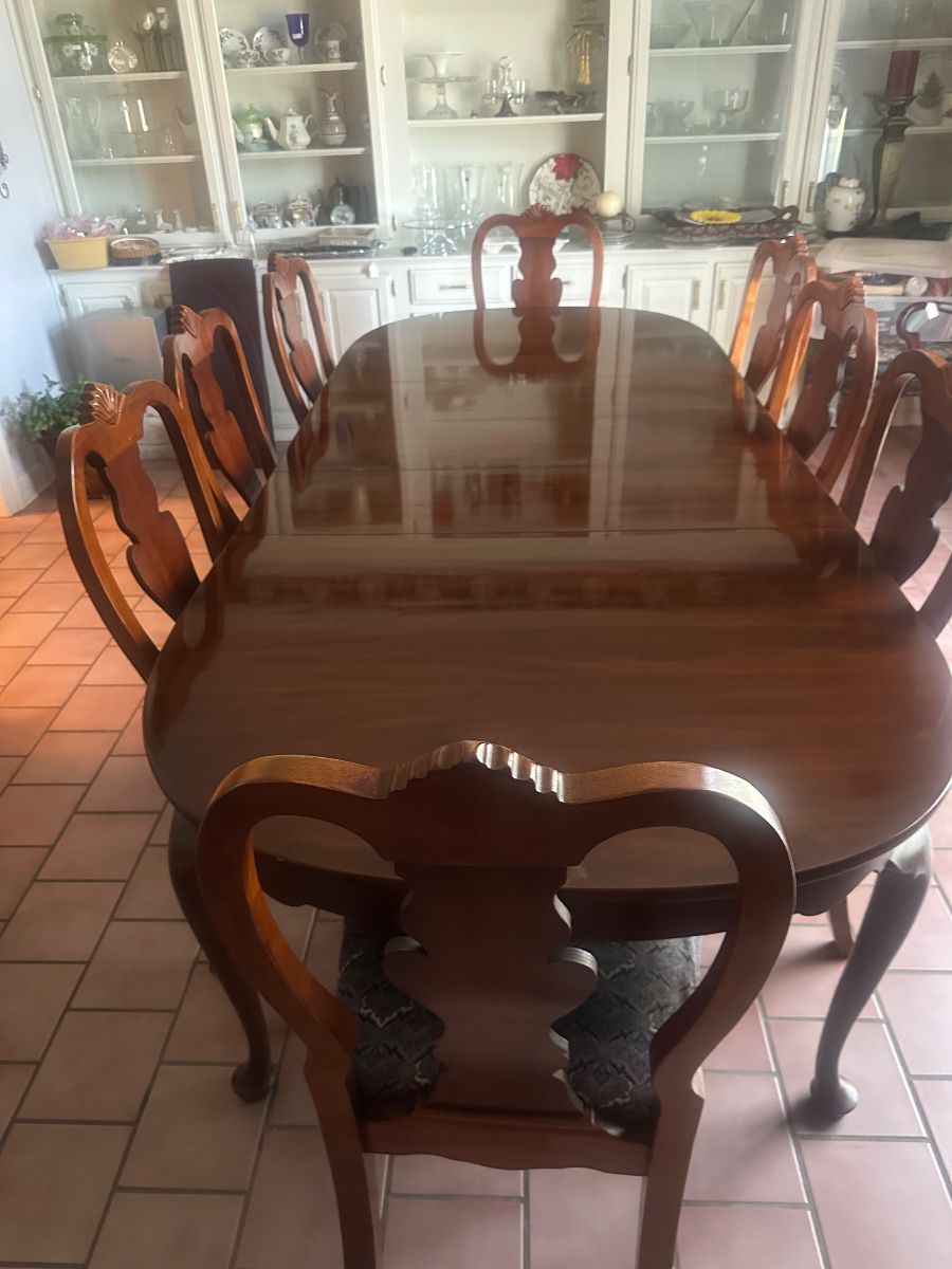 Henkel Harris Solid Cherry Dining Set-8 chairs $1250