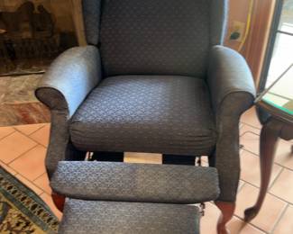 Traditional Wingback Recliner $50
