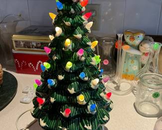 Vintage Ceramic Lighted Christmas Tree $95