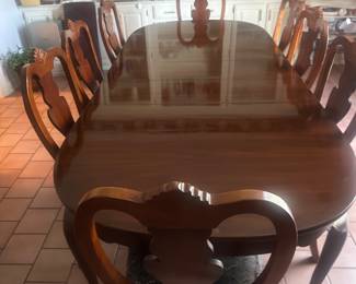 Henkel Harris Solid Cherry Dining Set-8 chairs $1250