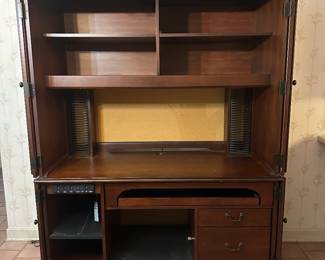 Large Solid Wood Computer Armoire/Home Office $250
