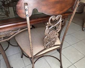 Kitchen table chair detail. 6 chairs
