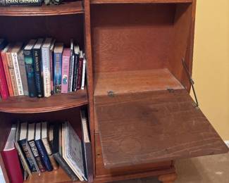 Antique bookshelf with secretary