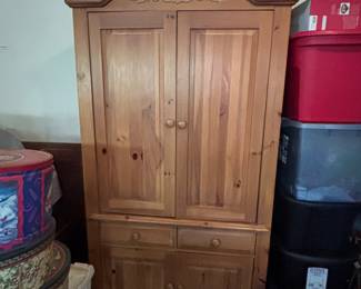 Broyhill TV armoire. Large. Heavy. Great to anchor a room or covert to coffee bar or craft station.