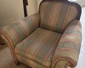 Antique accent chair 1of a 3 piece set professionally reupholstered