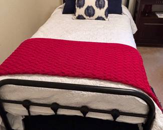 Iron twin bed. Rarely used. No pets. No smoke