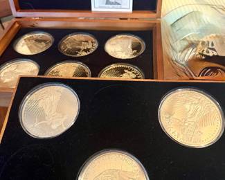 1996 Half Pound 999 Silver/24 K Gold Eagle Coins