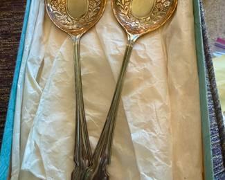 Antique Sterling British Serving Spoons