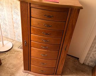 TALL FLOOR JEWELRY CABINET