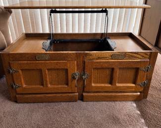 ACORNS TO FURNITURE LIFT TOP DOUBLE ICE CHEST DECOR