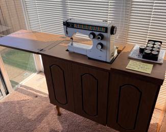 SEWING MACHINE IN STAND - VIKING HUSQVARNA - FULLY RE-FURBISHED