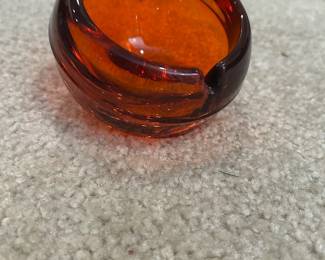 Viking persimmon orb ashtray