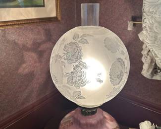 Antique hurricane lamp