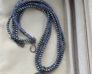 Lori Bonn Sterling Silver necklace with gemstone