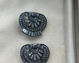 Heidi Daus for Jim Walter’s rhinestone clip ons