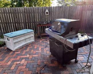 Grill and outdoor container
