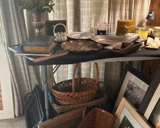 Baskets and copper pieces
