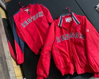Two Red Boston Red Sox Jackets