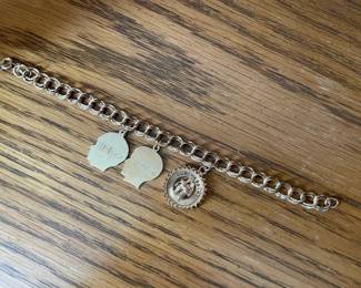 12k G.F. and 14k Gold Charm Bracelet