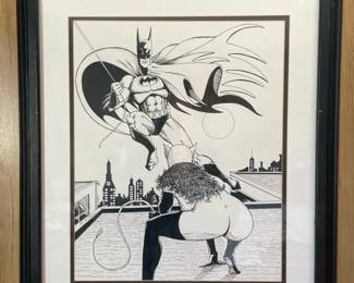 Framed Erotic Batman Print