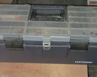 Craftsman Tool Box with Miscellaneous Tools Including Power Tools
