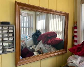 Large Wood Framed Mirror