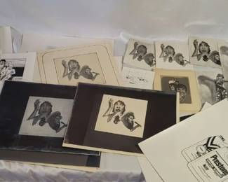 Lot of Miscellaneous Vintage Prints Advertising, Stevie Nicks, Baseball, Cartoons