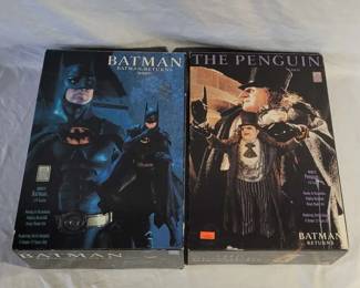 Batman and Penguin Vinyl Model Kit Open Box Partially Assembled DC Comics