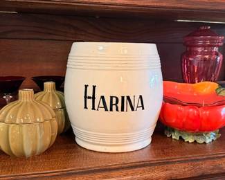 Great looking Harina storage jar for your counter
