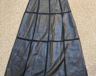 Vera Wang Black Leather Square dress