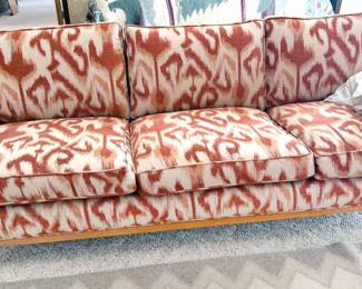 MCM sofa with wood base