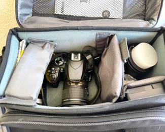Nikon D3400 DSLR with lenses + battery pack