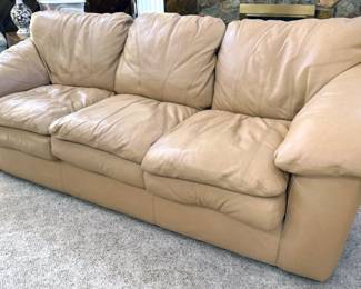 Leather sofa + loveseat