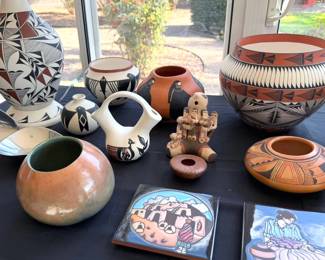 Assorted Native American pottery