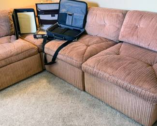 MCM low sectional L-shaped sofa
