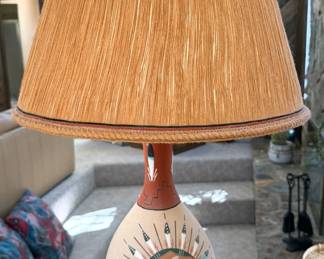 Sun sandpainting table lamp