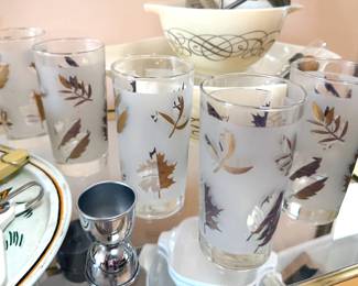 Vintage Libby “Golden Foliage" glasswares
