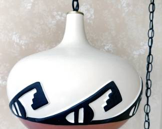 Southwestern-style hanging swag lamp