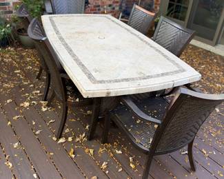Outdoor table with chairs 