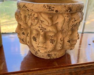 multi-face sculptural planter