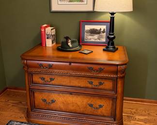 Matching wood file cabinet