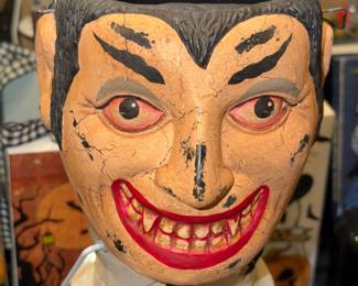 Paper mache Dracula bucket