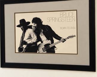 framed art print of the iconic album cover for Bruce Springsteen's 1975 classic album, Born to Run