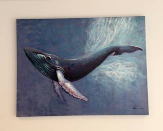 Beautiful whale art on canvas 