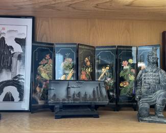 Assorted collectibles from around the world