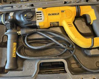 DeWalt corded SDS rotary hammer drill with auxiliary side handle