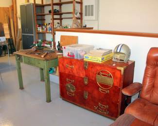 Asian Style Dresser, Primitive Worktable