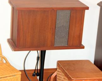Bose 901 Speakers in MCM Tulip Pedestal Stands with Bose 901 Equalizer
