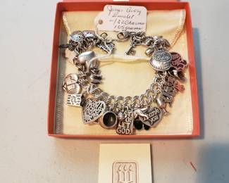 JAMES AVERY STERLING SILVER CHARM BRACELET 
